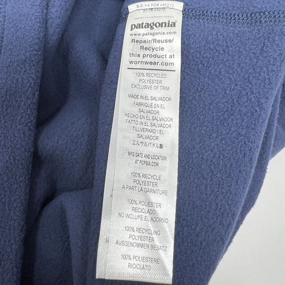NWOT Patagonia Womens Micro D 1/4‎ Zip Fleece Pullover Navy Size Medium *Logo* - Picture 6 of 8